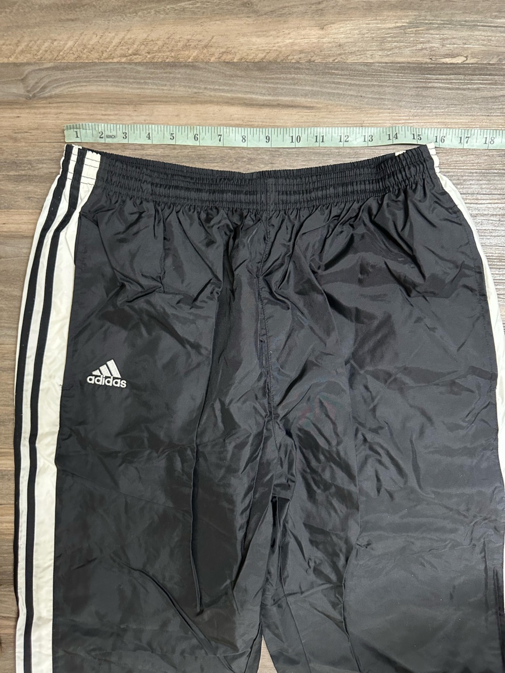 Vintage adidas Black White Striped Track Pants - Picture 7 of 8